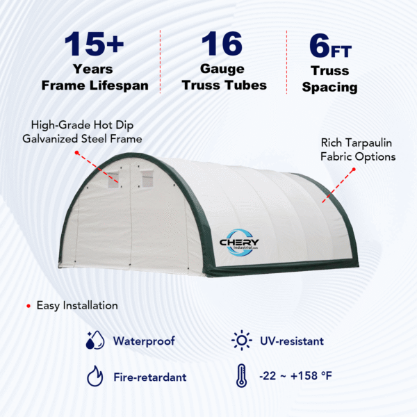 20' × 30' × 12' Single-Truss Arch Storage Shelter