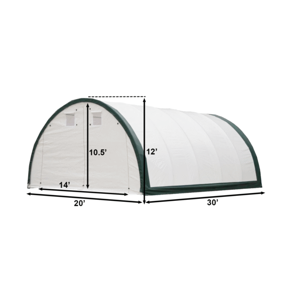 20' × 30' × 12' Single-Truss Arch Storage Shelter
