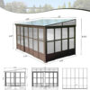 Polycarbonate Wall Mounted Sunroom
