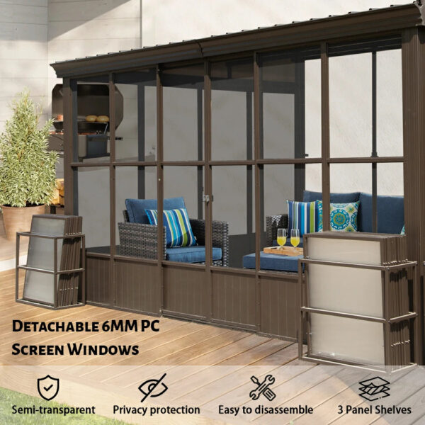 Wall Mounted Sunroom with Side Door