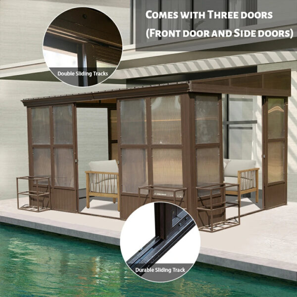 Wall Mounted Sunroom with Side Door