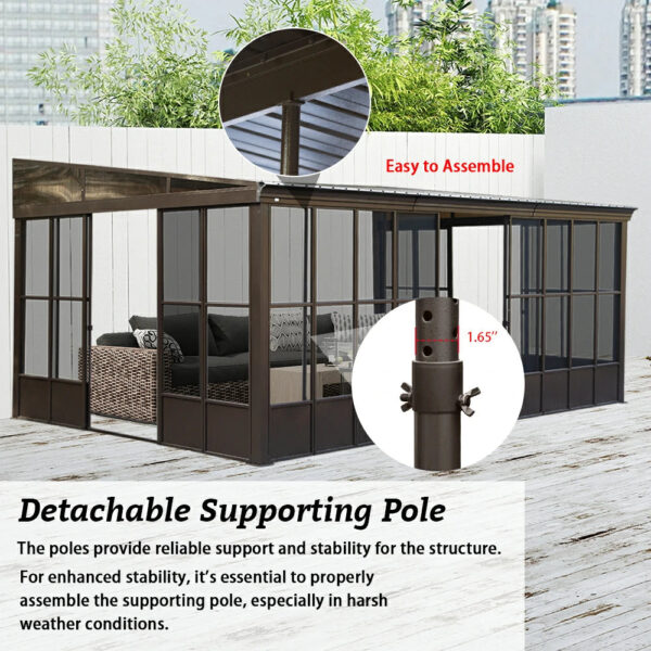 Wall Mounted Sunroom with Side Door